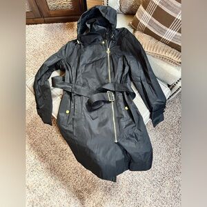 Michael Kors Black Rain Coat